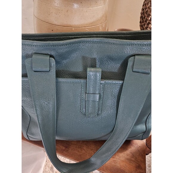 Serrv Green Leather Tote Bag - Picture 5 of 7